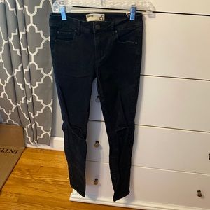 Garage Mid-rise skinny black jeans